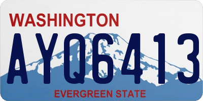 WA license plate AYQ6413