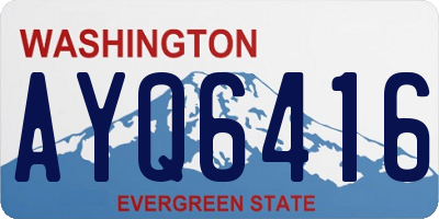 WA license plate AYQ6416
