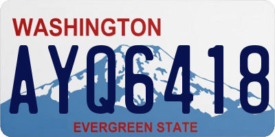 WA license plate AYQ6418