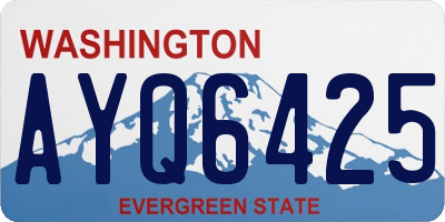 WA license plate AYQ6425