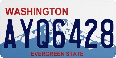 WA license plate AYQ6428