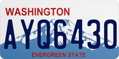 WA license plate AYQ6430