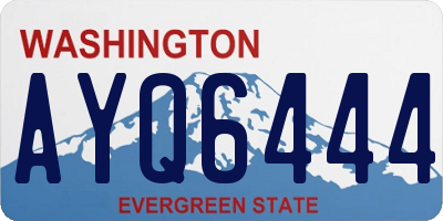 WA license plate AYQ6444