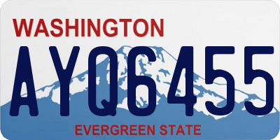 WA license plate AYQ6455