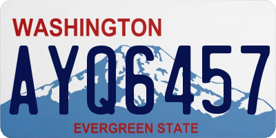 WA license plate AYQ6457