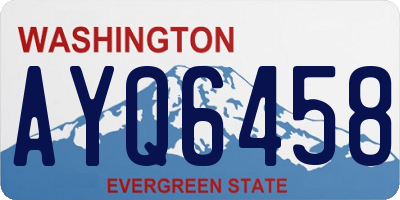 WA license plate AYQ6458
