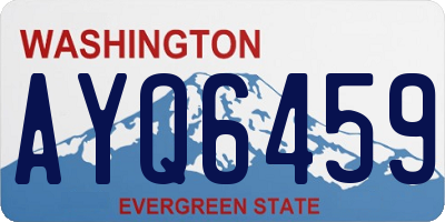 WA license plate AYQ6459
