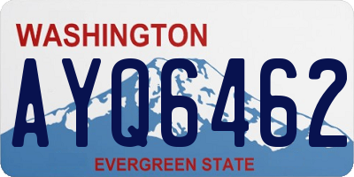 WA license plate AYQ6462