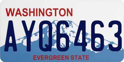 WA license plate AYQ6463