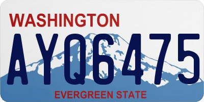 WA license plate AYQ6475