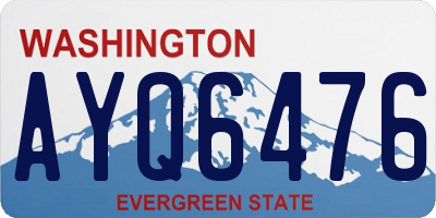 WA license plate AYQ6476