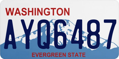WA license plate AYQ6487