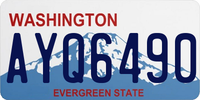 WA license plate AYQ6490