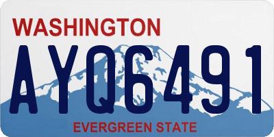 WA license plate AYQ6491