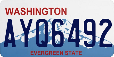 WA license plate AYQ6492