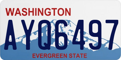 WA license plate AYQ6497