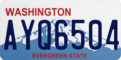 WA license plate AYQ6504