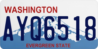 WA license plate AYQ6518
