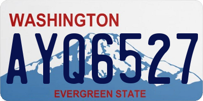 WA license plate AYQ6527
