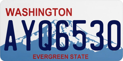 WA license plate AYQ6530