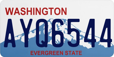 WA license plate AYQ6544