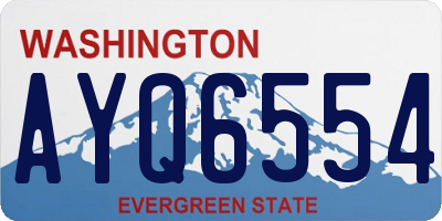 WA license plate AYQ6554