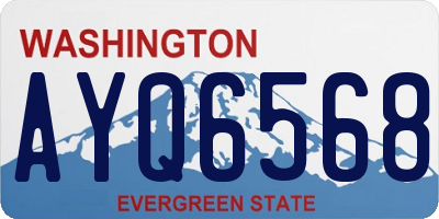 WA license plate AYQ6568