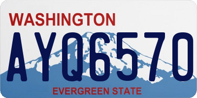 WA license plate AYQ6570