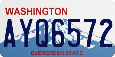 WA license plate AYQ6572