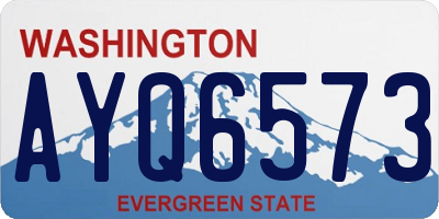 WA license plate AYQ6573