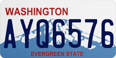 WA license plate AYQ6576