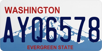 WA license plate AYQ6578