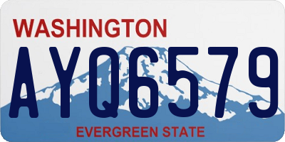 WA license plate AYQ6579