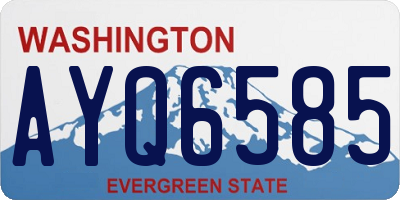 WA license plate AYQ6585