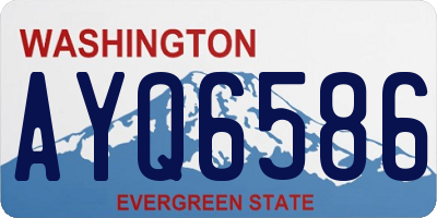 WA license plate AYQ6586