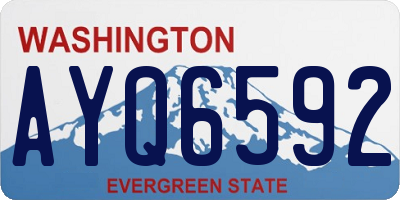 WA license plate AYQ6592