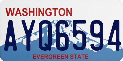 WA license plate AYQ6594