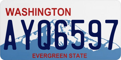 WA license plate AYQ6597