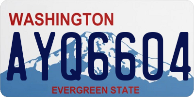 WA license plate AYQ6604