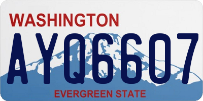 WA license plate AYQ6607