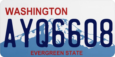 WA license plate AYQ6608