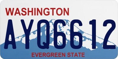 WA license plate AYQ6612