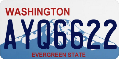 WA license plate AYQ6622