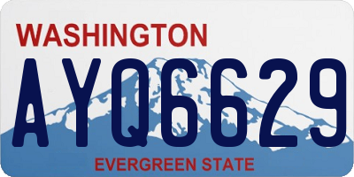 WA license plate AYQ6629