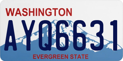 WA license plate AYQ6631