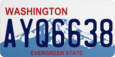 WA license plate AYQ6638