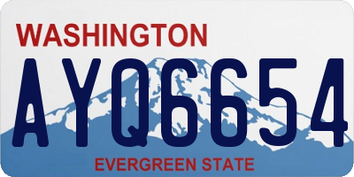 WA license plate AYQ6654