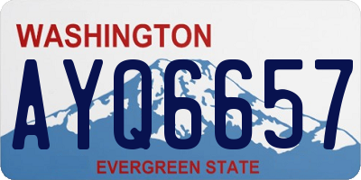 WA license plate AYQ6657