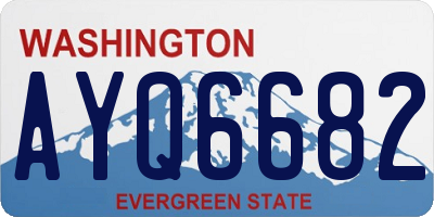 WA license plate AYQ6682