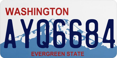 WA license plate AYQ6684